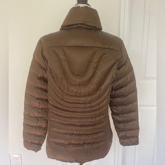 a.n.a Down Puffer Jacket Packable Hooded Bronze Brown Sz XL Winter Versatile - Picture 8 of 15